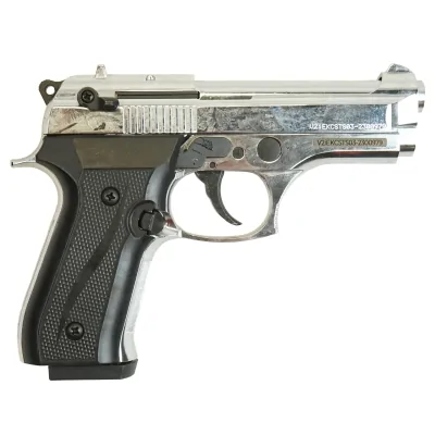 Пистолет сигнальный KURS Beretta B92-S Compact к. 5,5мм под патрон 10ТК (хром)